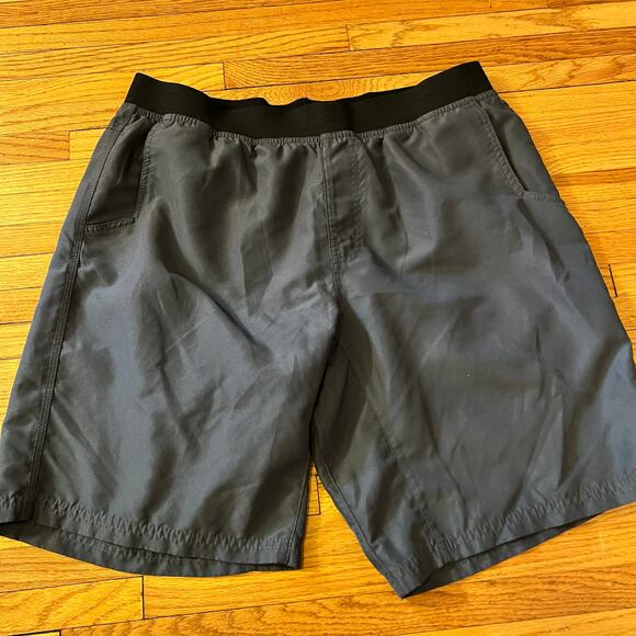 Prana Mojo Shorts Mens XLGray Pull On Running Stretch Hiking Active Yoga - Picture 1 of 11